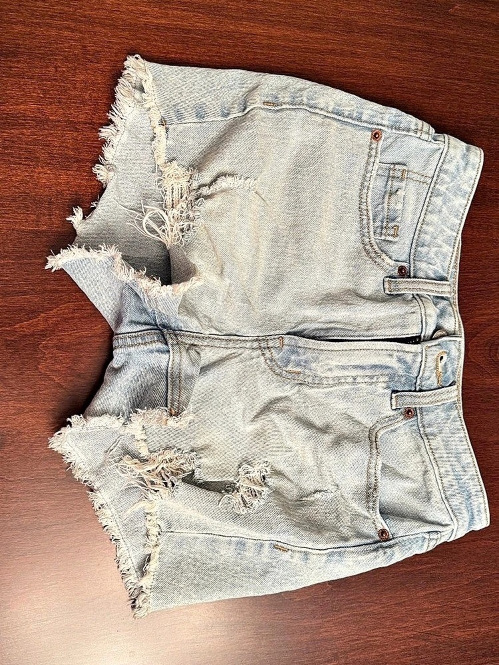 Old Navy High-Waisted O.G. Straight Jean Shorts Blue